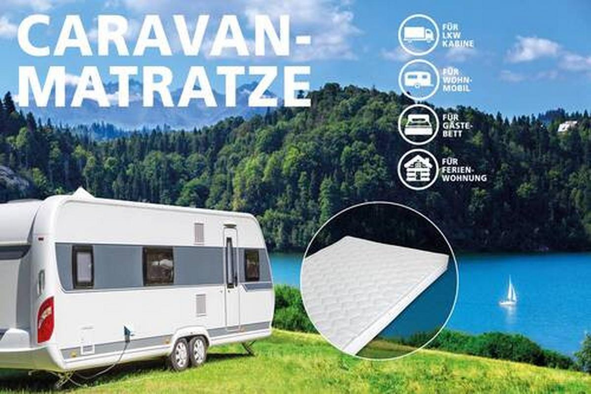 Kaltschaummatratze Caravan H2 ca. 100x200 cm - Weiß, Basics, Kunststoff/Textil (100/200cm) - P & B