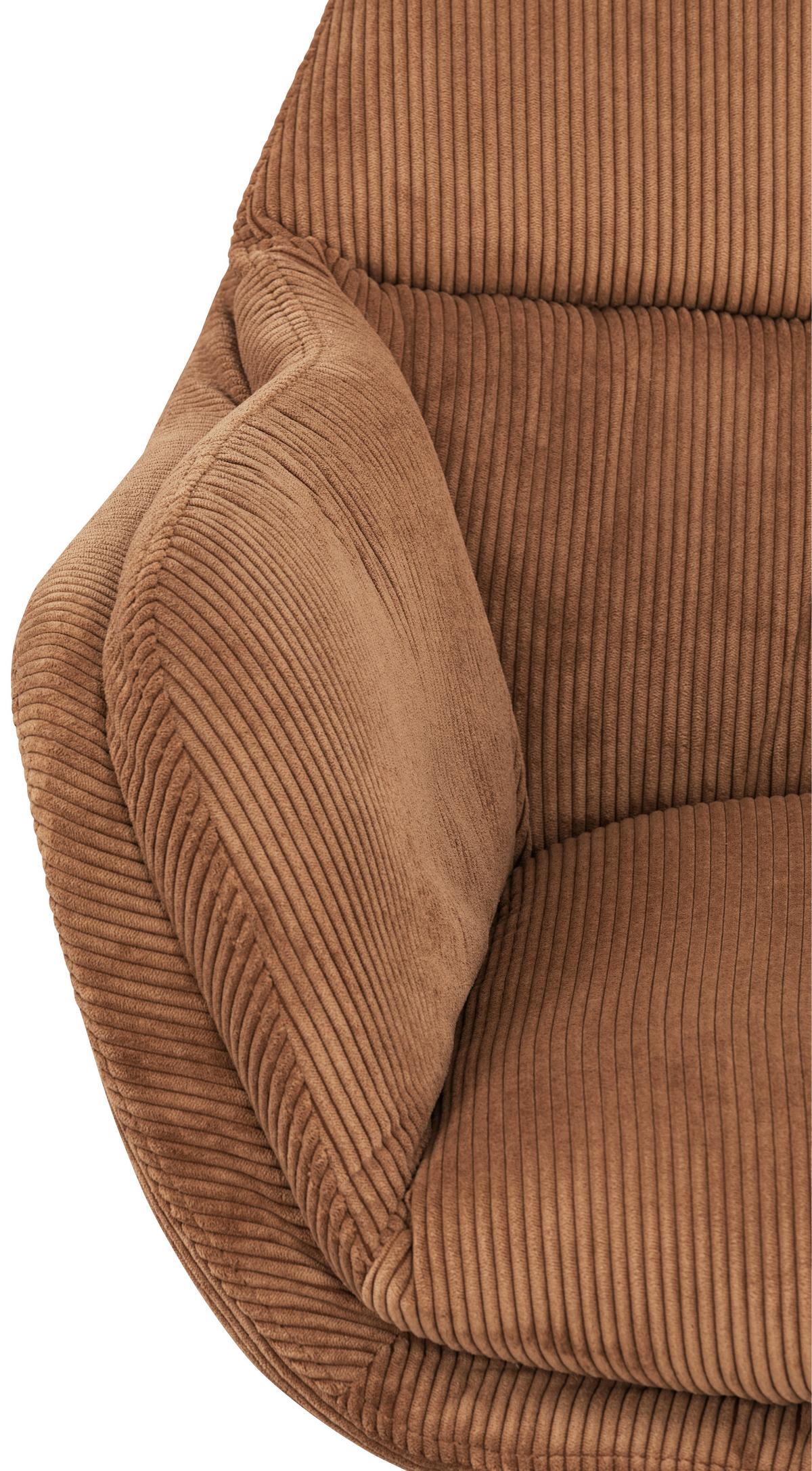 Set S Foteljem Tabbe, Oranžna, Žamet - črna/barve bakra, Moderno, kovina/tekstil (76/110/88,5cm) - Modern Living