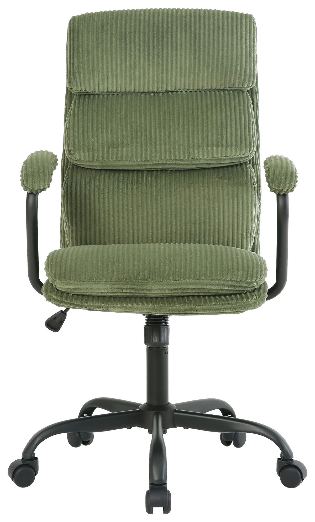 Drehstuhl Manhattan 2 Grün - Schwarz/Grün, MODERN, Holz/Kunststoff (58/102-112/64,5cm) - Mömax