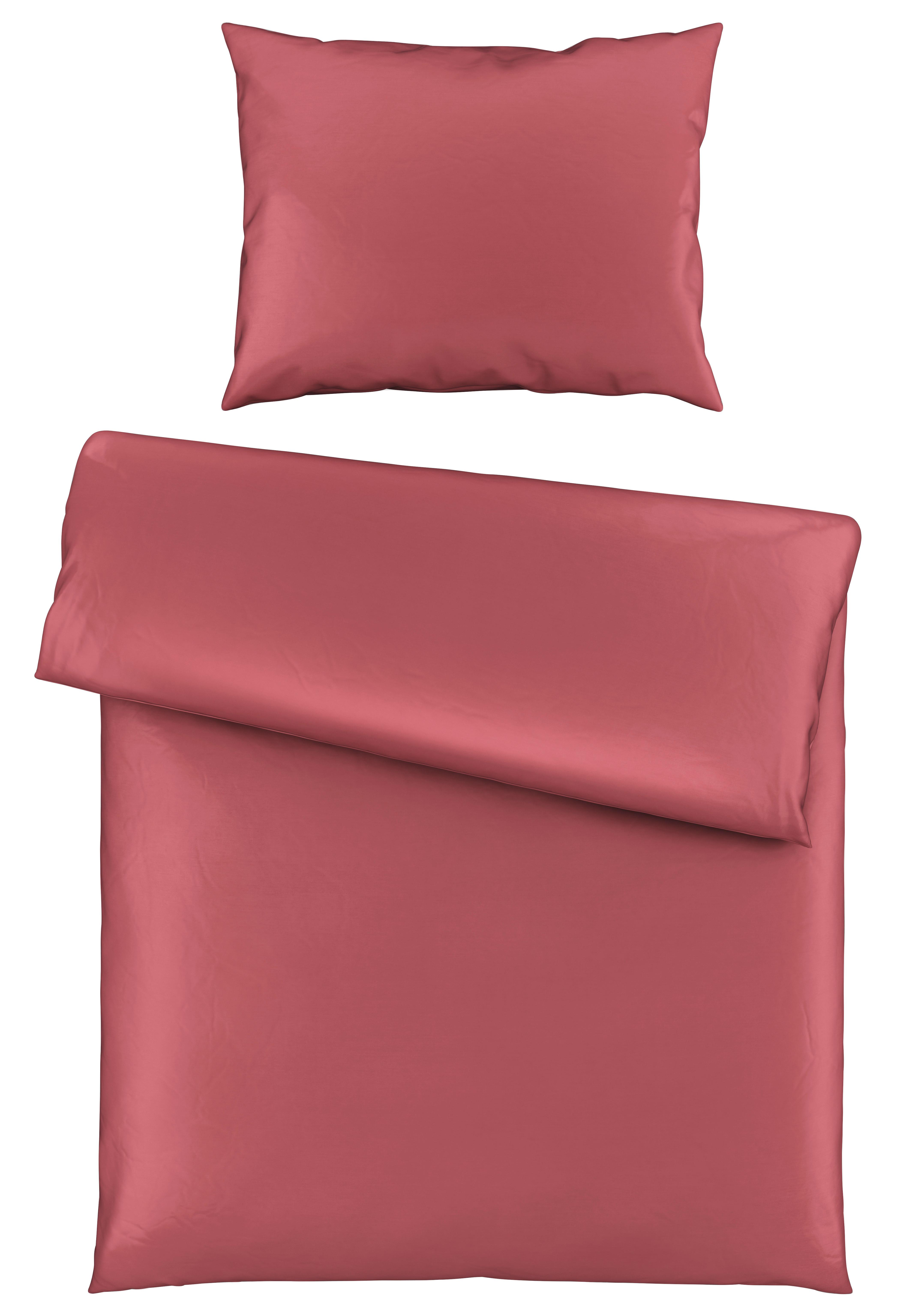 Bettwäsche Bio Eva Uni Ca. 160x210cm - Terracotta, Modern, Textil (160/210cm) - ecoTree