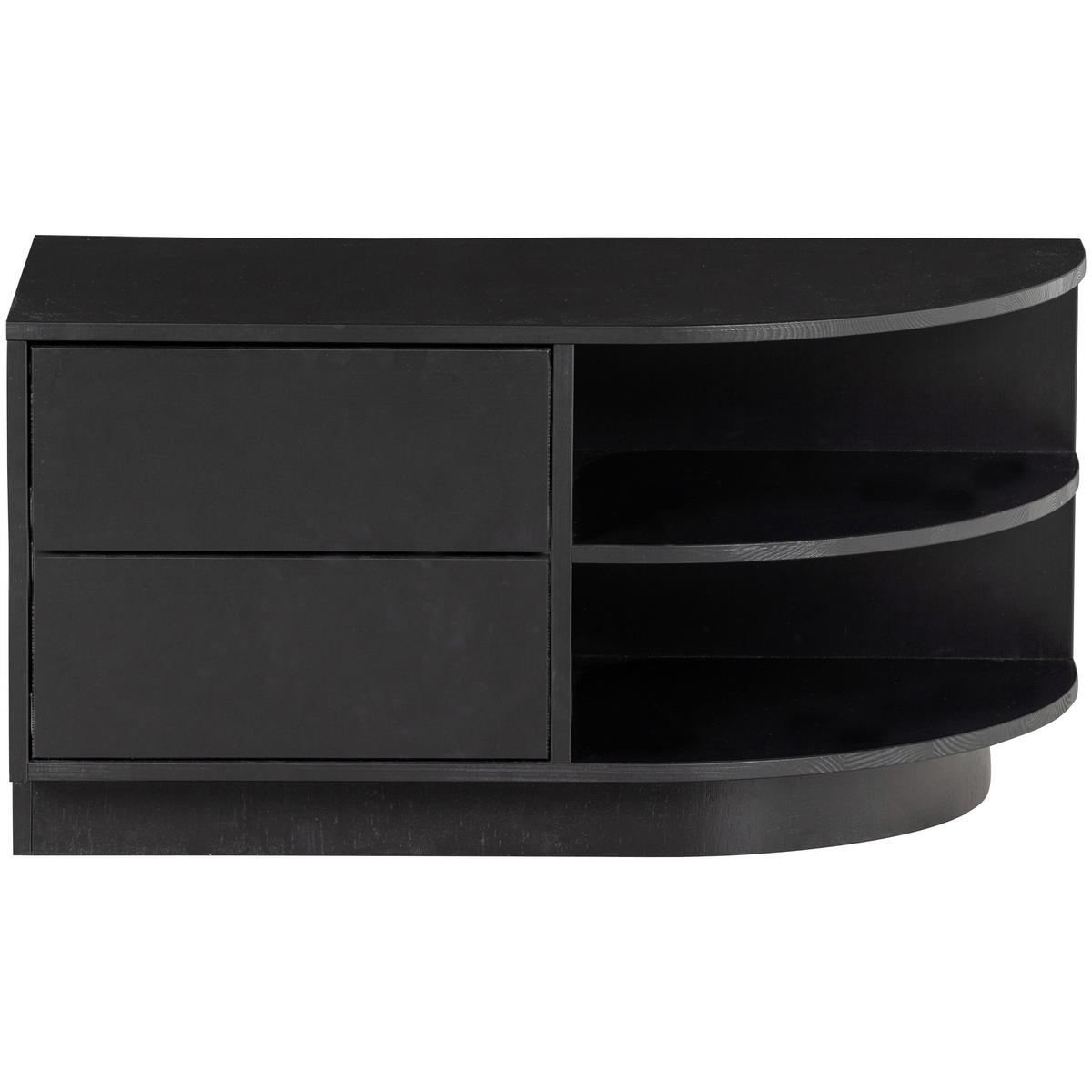 Lowboard Finca Schwarz - Schwarz, Design, Holz (78/40/40cm) - Livetastic