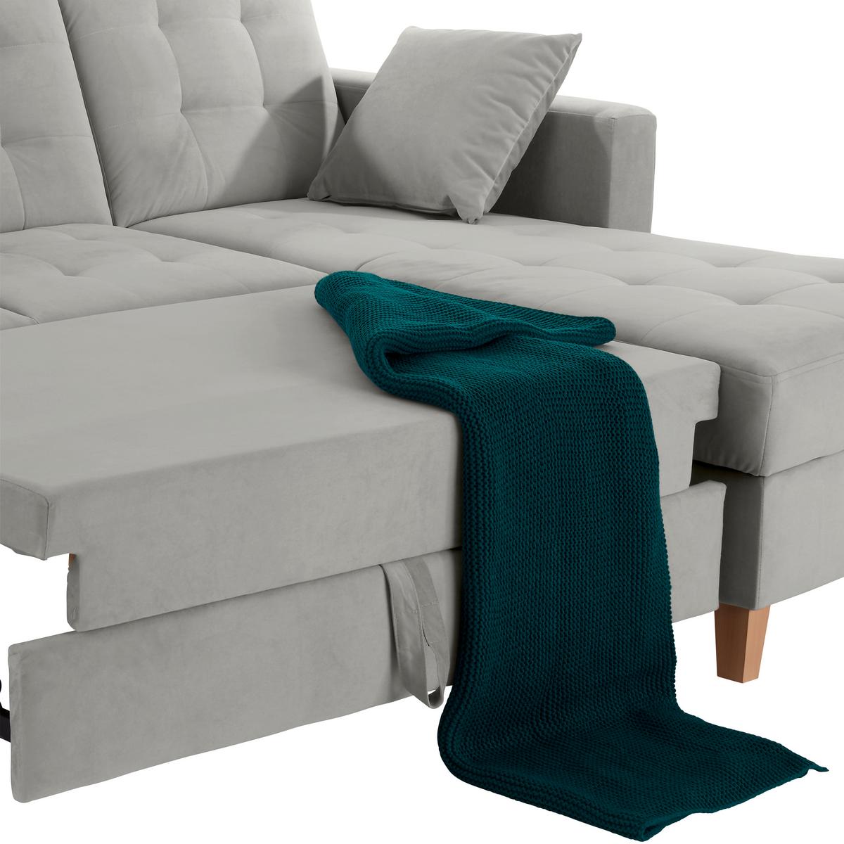 Colțar BERGEN - gri deschis, Design, textil (231/160cm) - Luca Bessoni