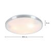 TAKLAMPA WINFRIED - vit/aluminiumfärg, Klassisk, metall/plast (50/9cm) - Mömax