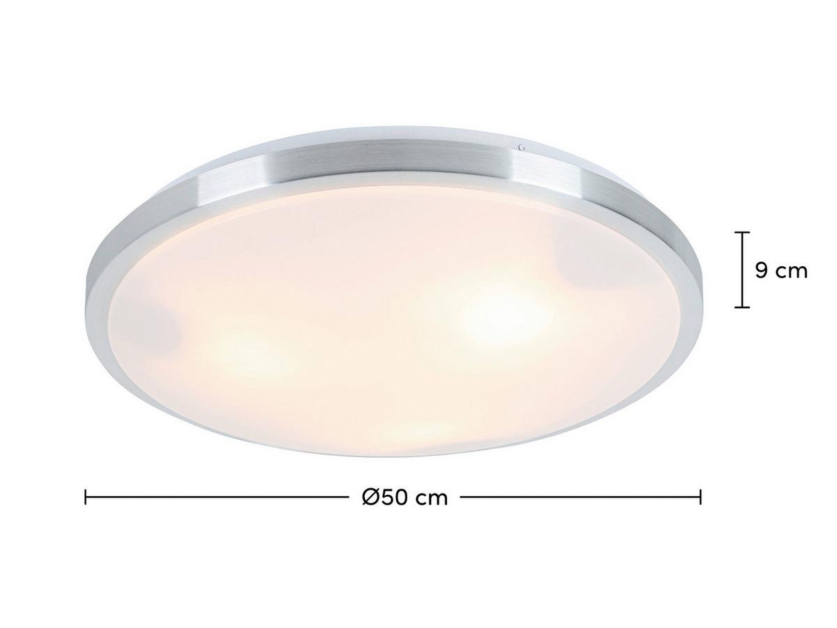 Stropna Svetilka Winfried - bela/barve aluminija, Konvencionalno, kovina/umetna masa (50/9cm) - Mömax
