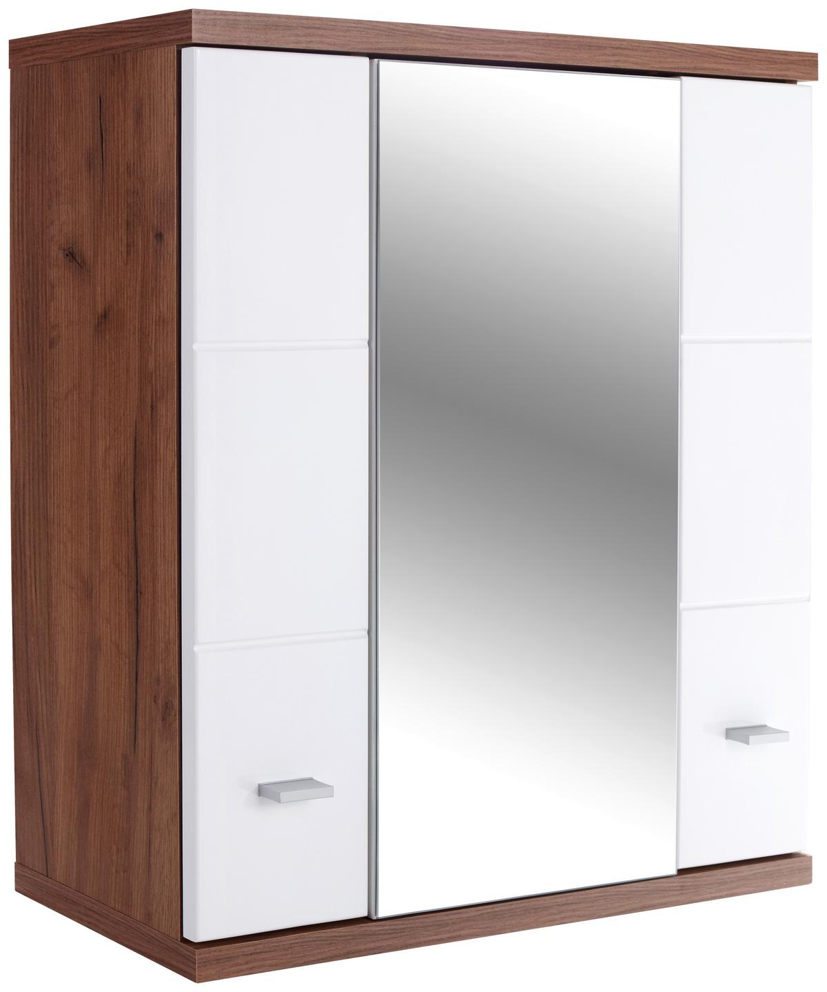 Dulap cu oglindă Bari - alb, Konventionell (70/70/25cm)