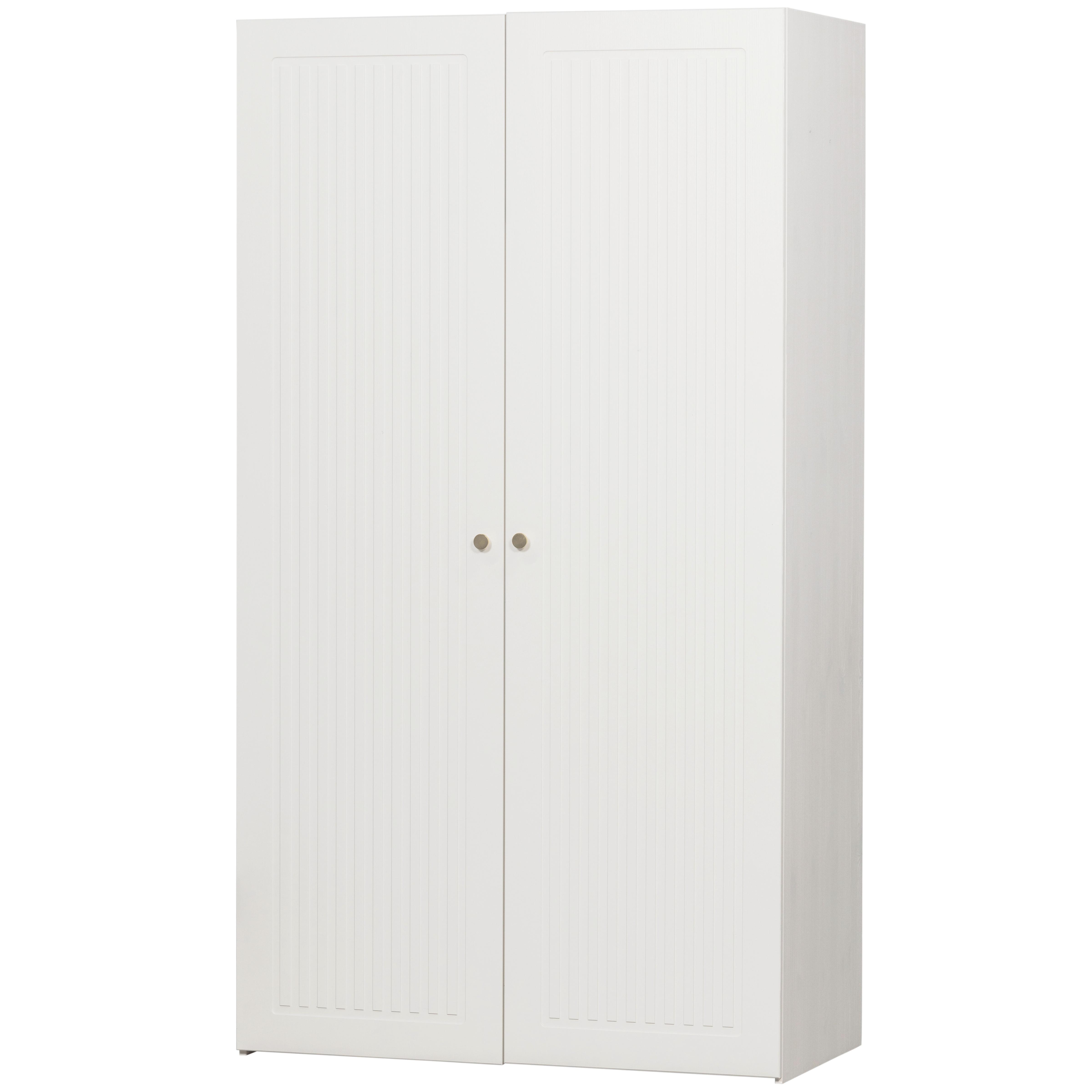 Drehtürenschrank Sipke Weiß - Weiß, Basics, Holz (110/210/55cm) - MID.YOU