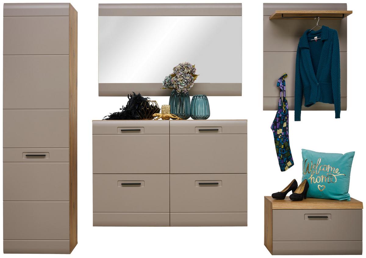Panou cuier AURIS - culoare lemn stejar/gri, Modern (70/90/30cm) - Modern Living