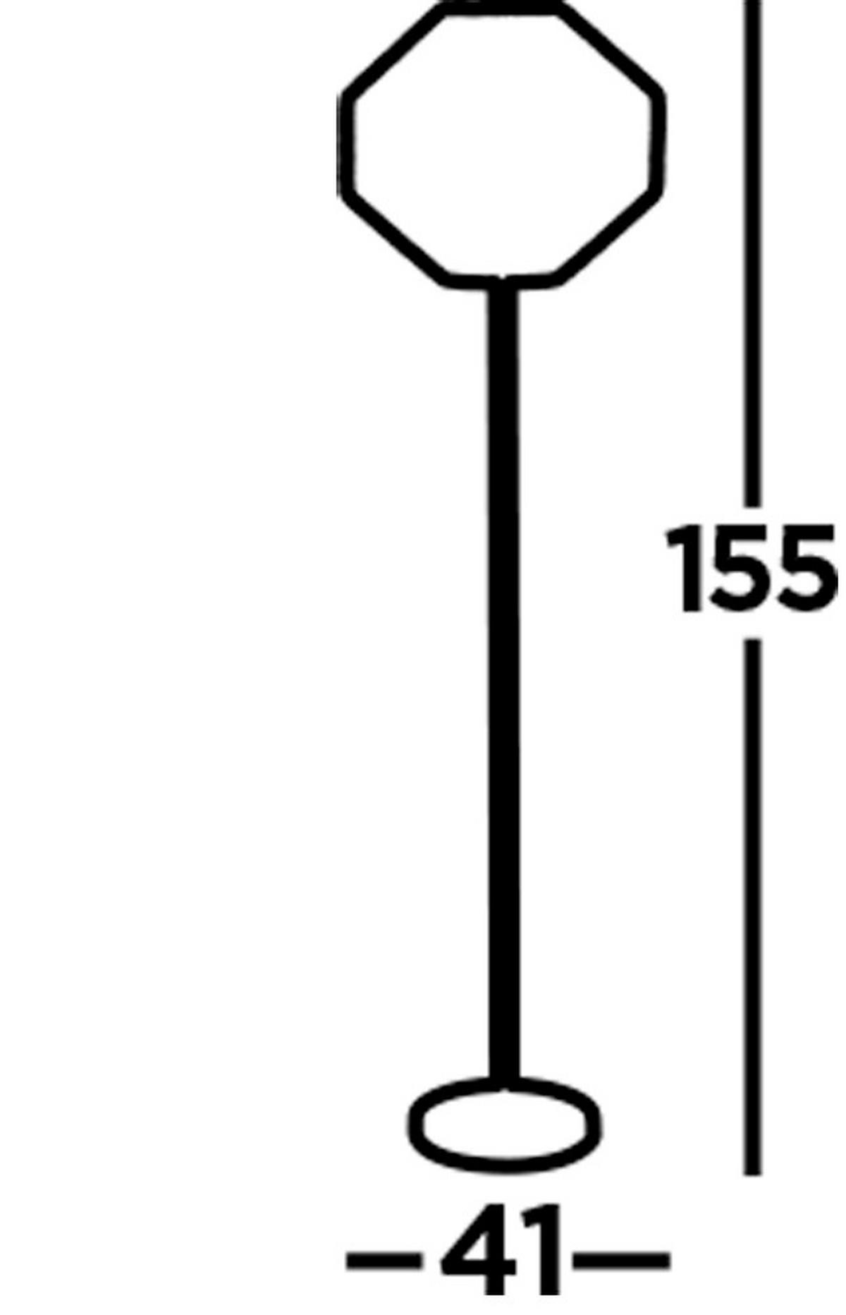 Állólámpa Wicker Eu11202-1bk - fekete, Basics, textil/fém (41/155cm)