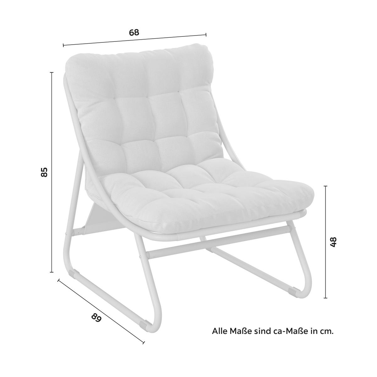 Gartenset Samba Beige, 4-teilig - Beige, MODERN, Glas/Textil (131/85,5/89cm) - Mömax