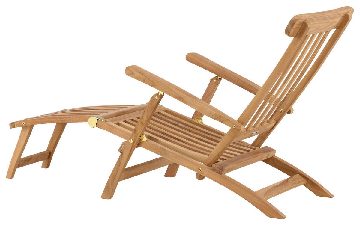 Sonnenliege Kenya ca. 60x95x150 cm Teakholz - KONVENTIONELL (60/95/150cm) - Gardenson