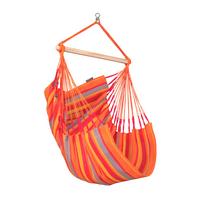 Hängesessel Basic Hammock Chair Outdoor Gelb/Orange - Gelb/Rot, KONVENTIONELL, Holz/Textil (90/145/140cm) - La Siesta