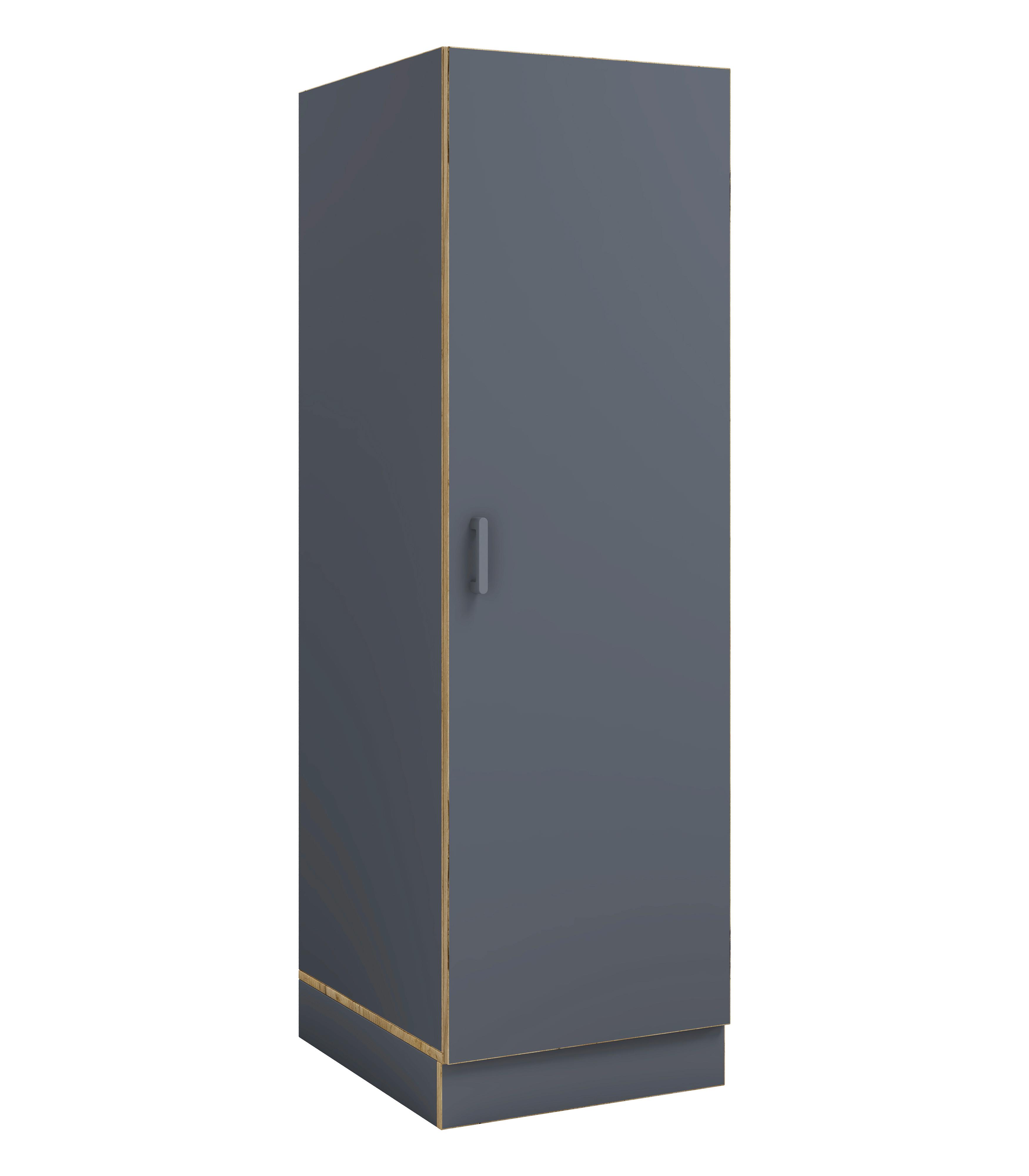 Wäscheschrank Rislo - Honigeiche/Anthrazit, Trend, Holzwerkstoff/Kunststoff (50/162/60cm) - MID.YOU