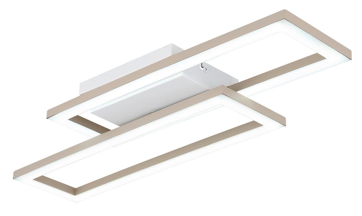 Led Stropna Svjetiljka Wilton - bijela/boje pijeska, Design, plastika (55/15,5/5,5cm) - Globo