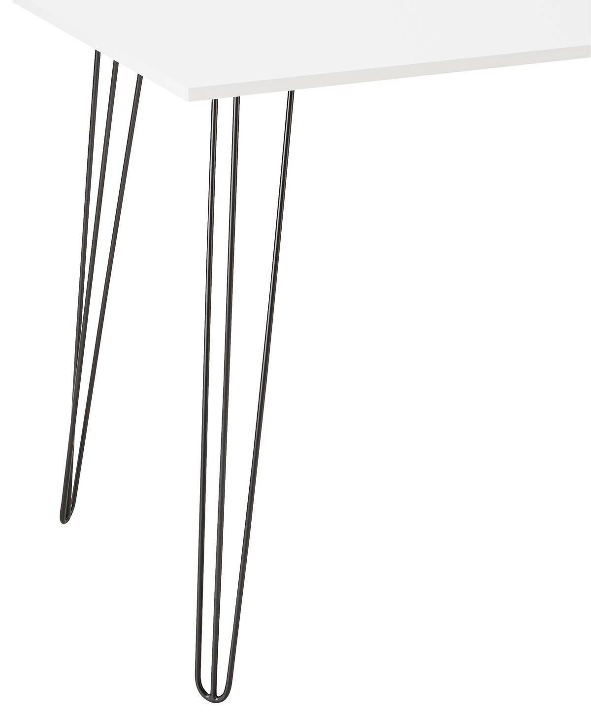 BIURKO MARC - czarny/biały, Modern, metal/drewno (98/60/75cm) - Bessagi Home