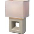 Tischleuchte Quadro, max. 40 Watt - Taupe, Keramik/Textil (17/12/28cm) - MÖMAX modern living