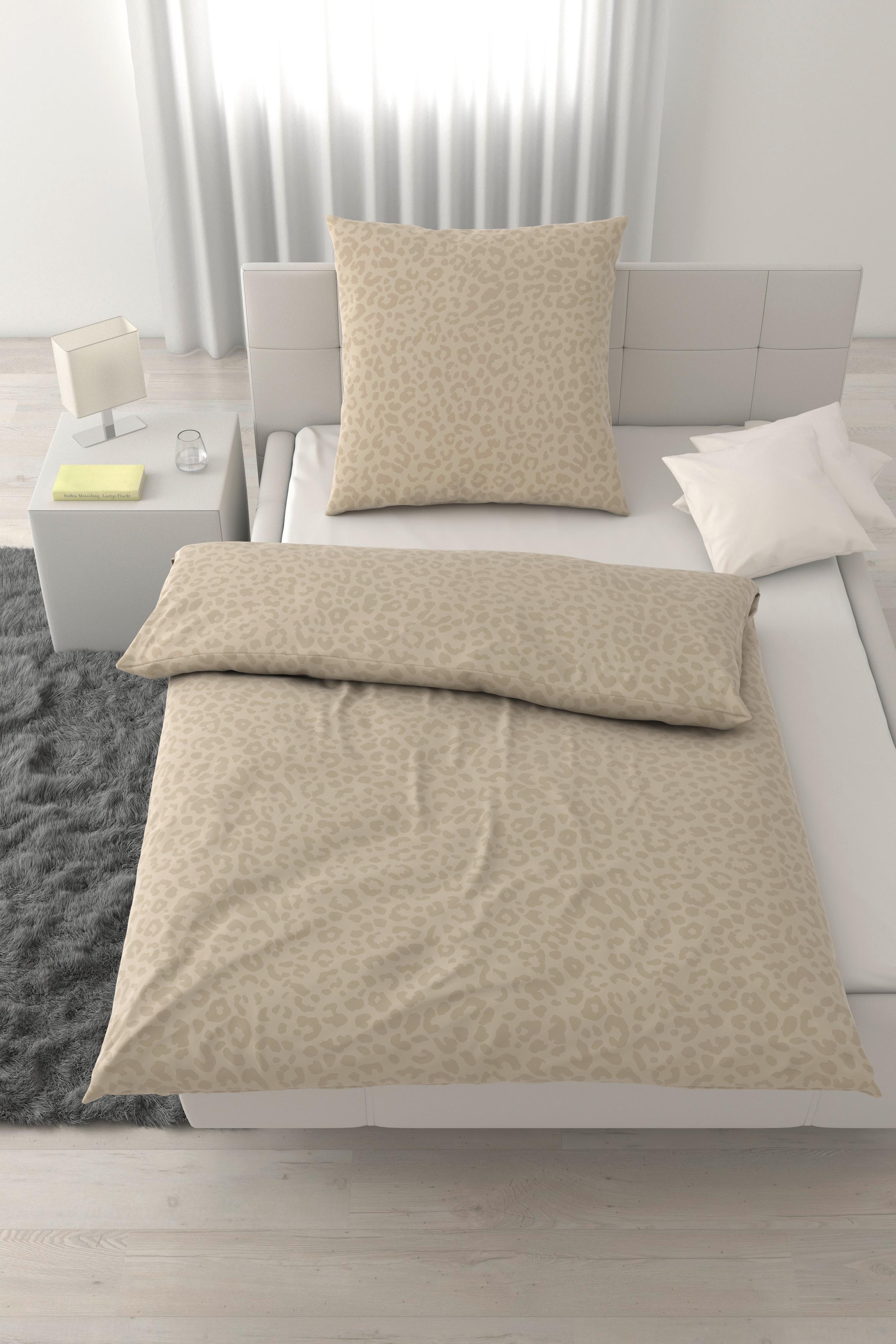 Bettwäsche Animal XL Beige ca. 155x220cm - Beige, KONVENTIONELL, Textil (155/220cm) - Mömax