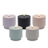 LED-Kerze Belly diverse Farben - Hellrosa/Lila, MODERN, Kunststoff/Metall (9/8,5cm) - Mömax