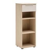 Regal Siena Eiche/Kaschmirfarben - Kaschmir/Chromfarben, MODERN, Holzwerkstoff/Metall (40/110/38cm) - Mömax