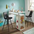 Barhocker Grau/Schwarz - Schwarz/Grau, MODERN, Holz/Textil (44,5/109,5/51.5cm) - Mömax modern living