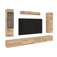 Dnevni Regal Vera Xxl, Barva Hrasta, 5-Delni - hrast wotan/siva, Basics, umetna masa/steklo (300/162/33cm) - P & B