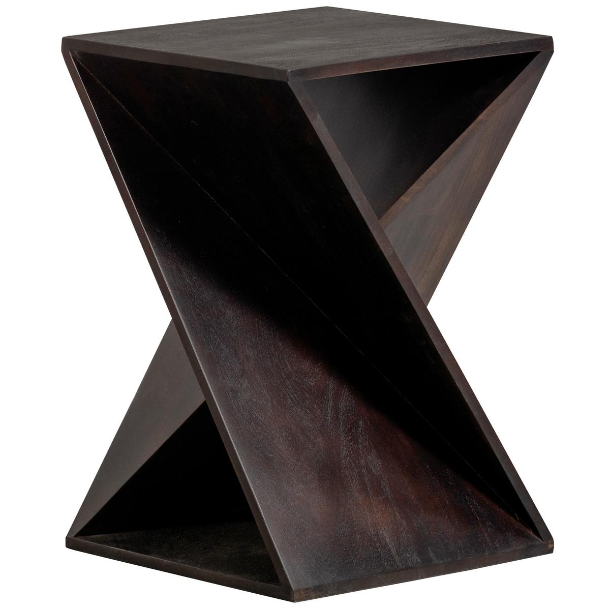 Beistelltisch Ikem Dunkelbraun - Dunkelbraun, Design, Holz (41/41/61cm) - Livetastic