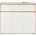 Sideboard Weiß/Eiche - Silberfarben/Weiß, MODERN, Holzwerkstoff (118/103/48cm) - Mömax modern living Sideboard Weiß/Eiche - Silberfarben/Weiß, MODERN, Holzwerkstoff (118/103/48cm) - Mömax modern living