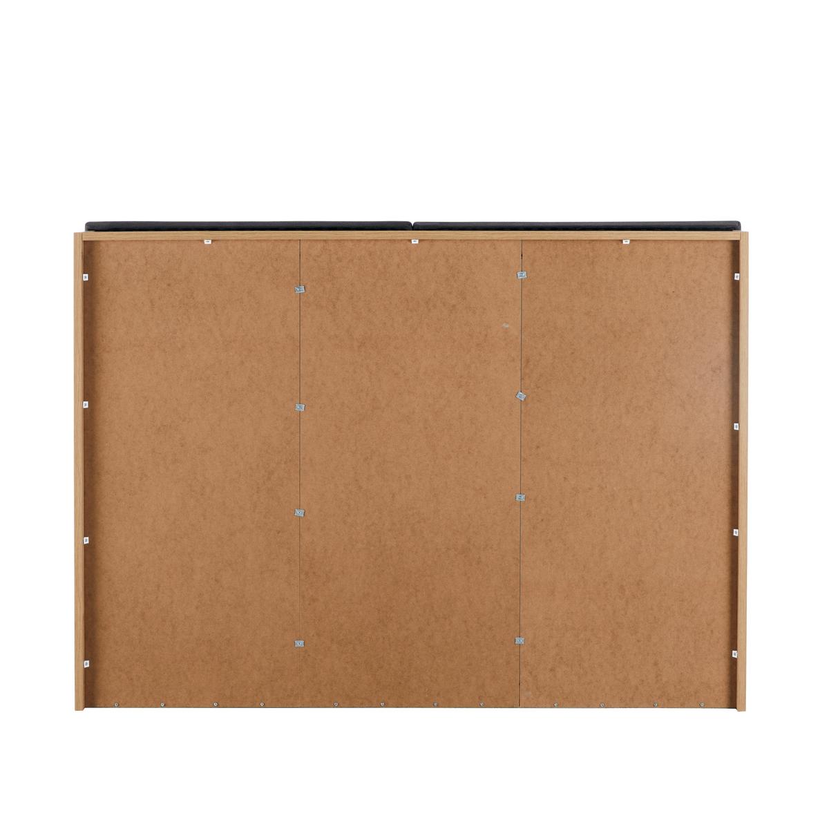Stauraumbett in Eiche Artisan ca. 140x200cm - Eiche Artisan/Grau, Konventionell, Holzwerkstoff/Textil (140/200cm) - Mömax