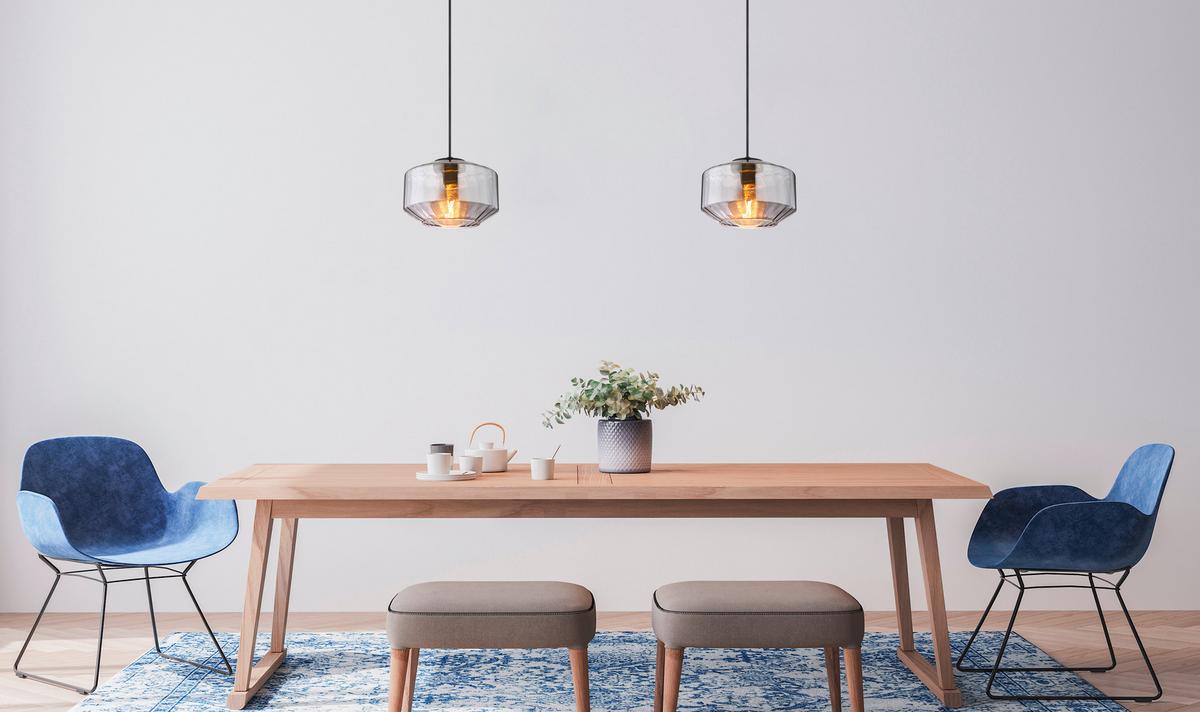 Hängeleuchte Christiana max. 40 Watt - Schwarz, Design, Glas/Metall (24/120cm) - Globo