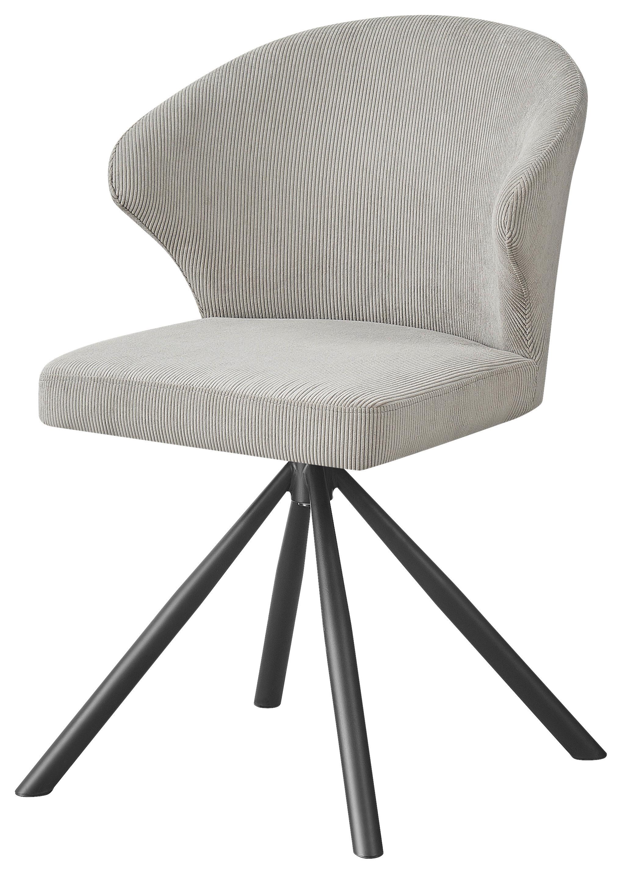 STOL JANA -BASED- - ljusgrå/grå, Lifestyle, metall/textil (55/82/58cm) - Based