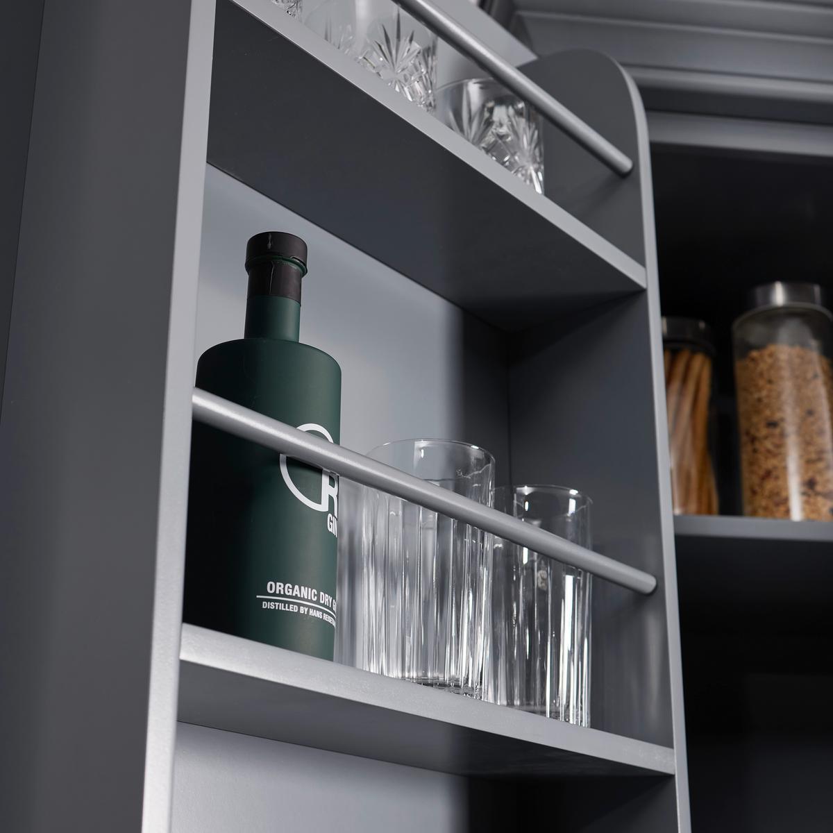 Bufet ALVARO - gri, Modern, lemn (122/220/54cm) - Bessagi Home