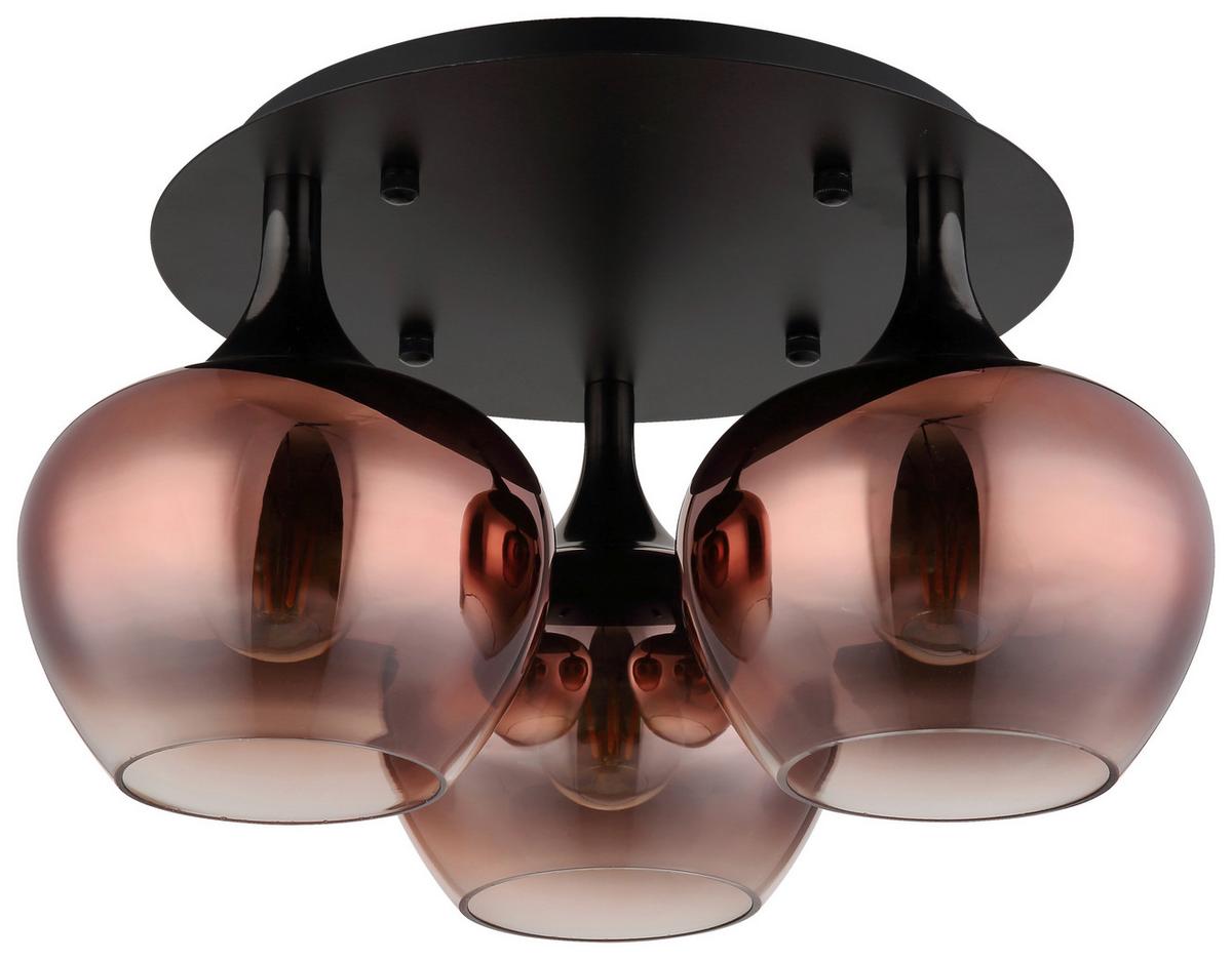 LAMPA SUFITOWA LUISE - czarny/kolor miedziany, Design, metal/szkło (45/25,5cm) - Collet's Monde