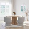 CHAISE ACCOUDOIRS JULINA - crème, MODERN, textile/bois (71/74/72cm) - Bessagi Home
