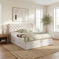Boxspringbett Belano Grau ca. 200x200cm - Grau, KONVENTIONELL, Holz/Holzwerkstoff (200/200cm) - Premium Living