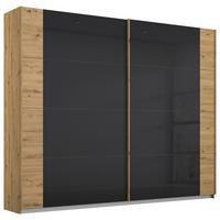 DULAP USI CULISANTE ARTEMIS - stejar Artisan/antracit, Modern, sticlă/material pe bază de lemn (225/210/62cm) - Modern Living