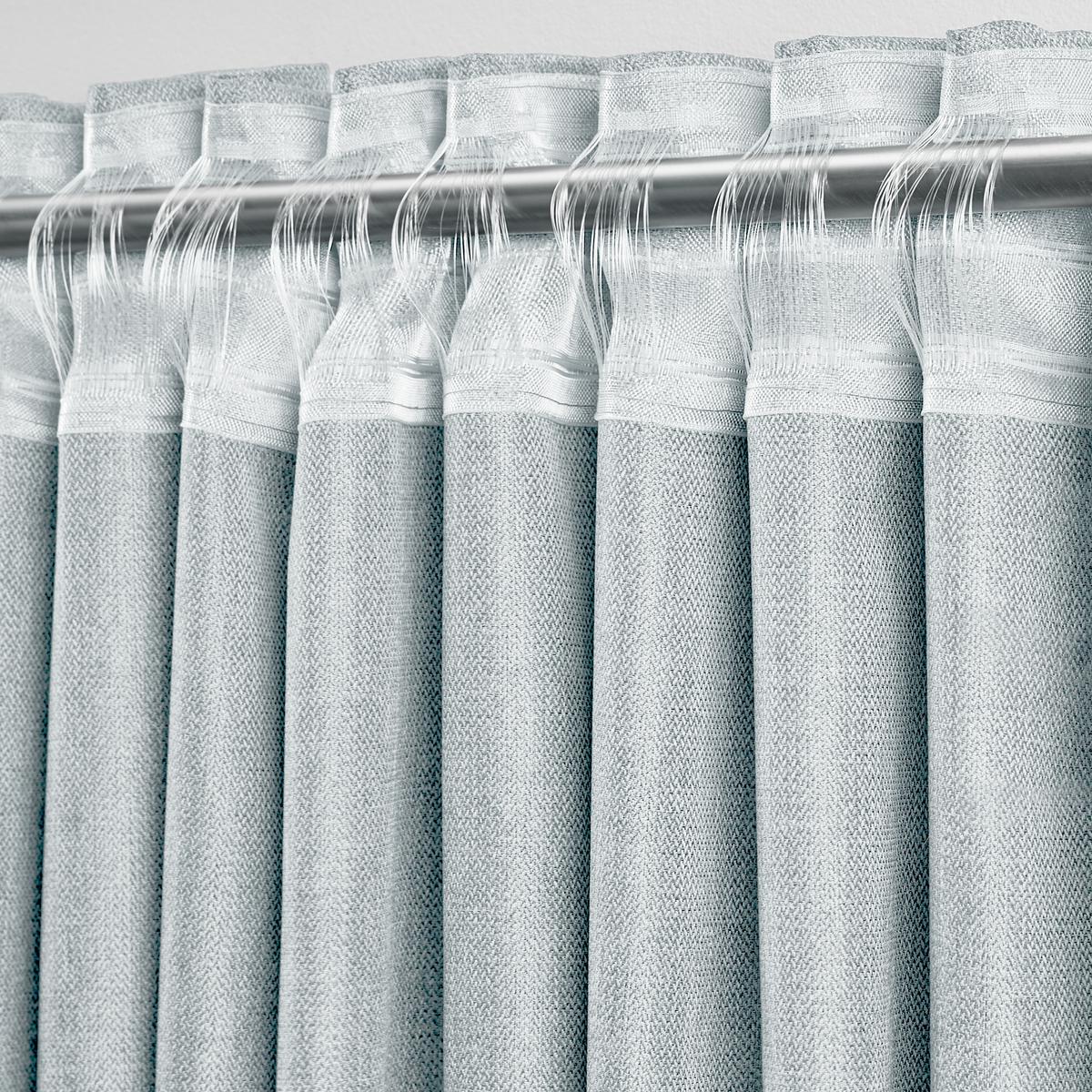 Končana Zavesa Andi 2 Kos - srebrne barve, Konvencionalno, tekstil (140/245cm) - Modern Living