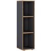 Pisarniški Regal Salia B30, Antracit, Barva Hrasta - črna/medeni hrast, Design, umetna masa/leseni material (30/110/33cm) - MID.YOU