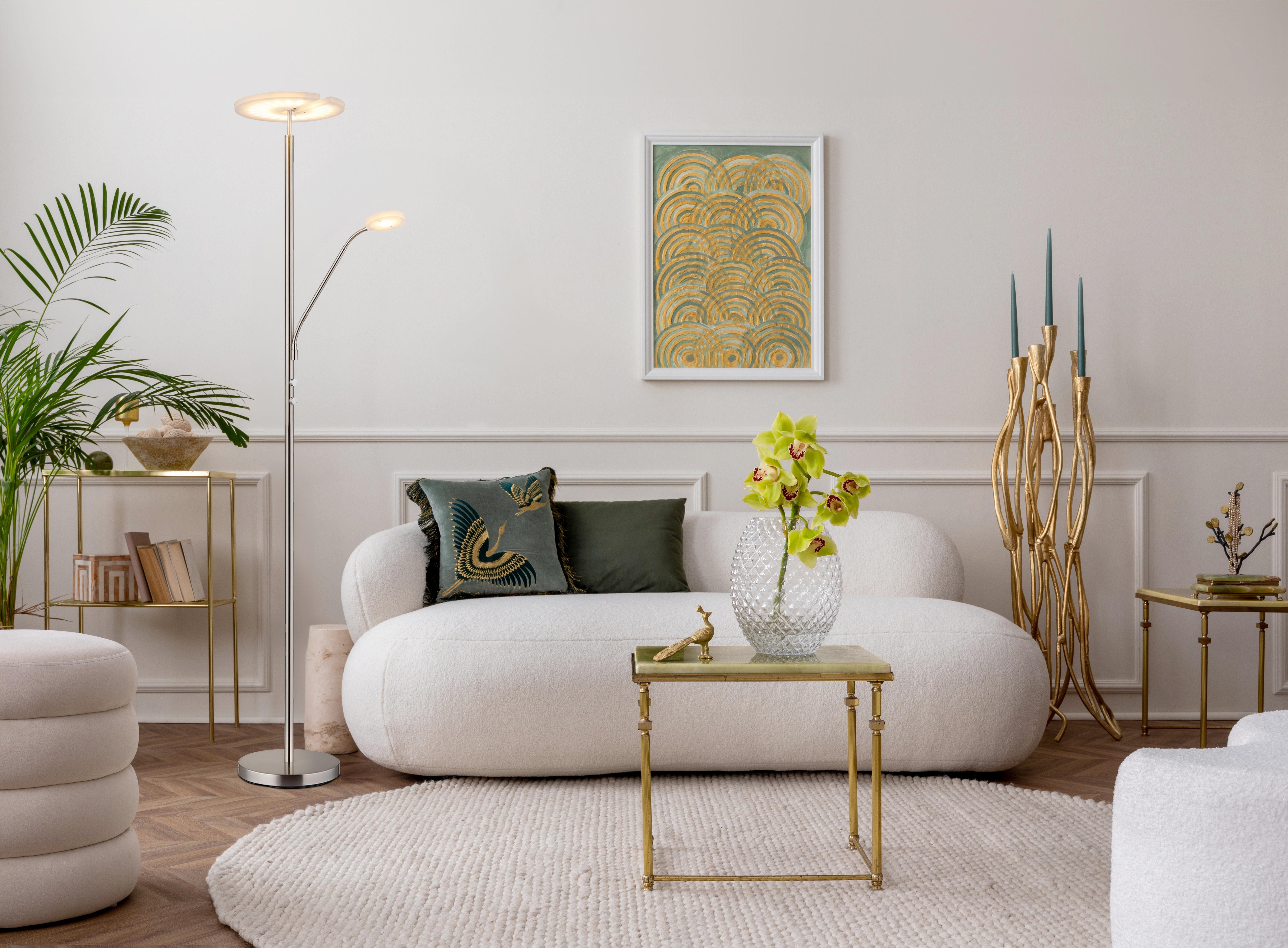 LED-DECKENFLUTER 59093N  STANFORD - Weiss/Schwarz, Design, Kunststoff/Metall (30/180cm) - Globo