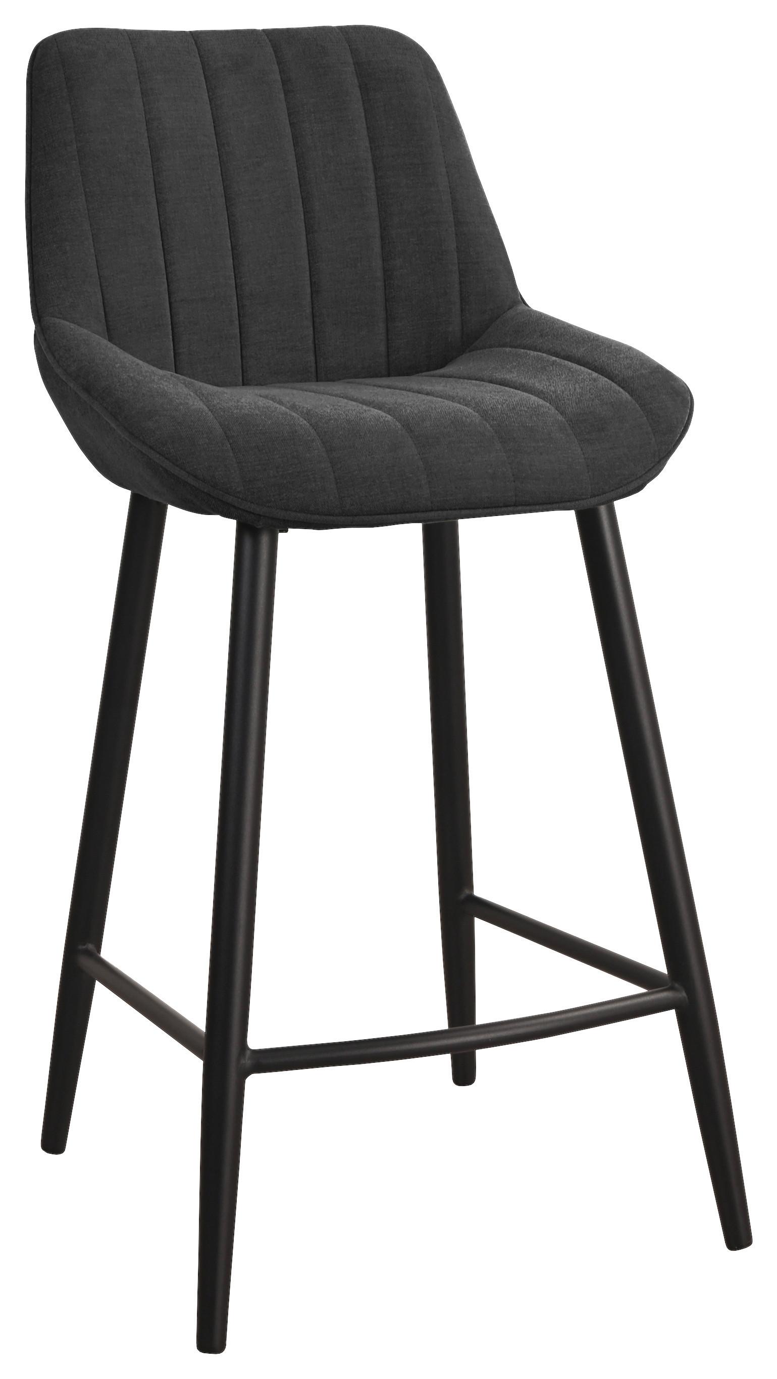Taburet de bar GAMA - negru, Basics, lemn/metal (46,5/94,5/53,5cm) - Mömax