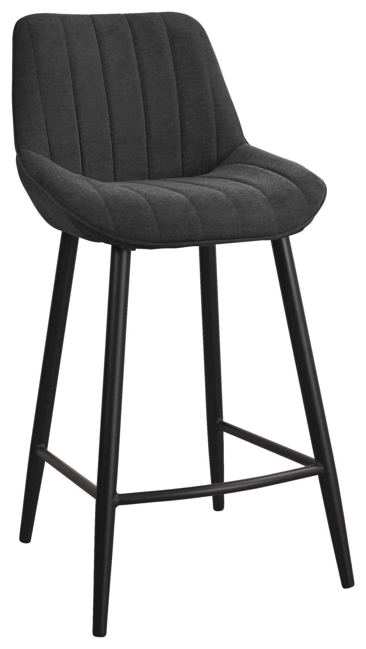 Taburet de bar GAMA - negru, Basics, lemn/metal (46,5/94,5/53,5cm) - Mömax
