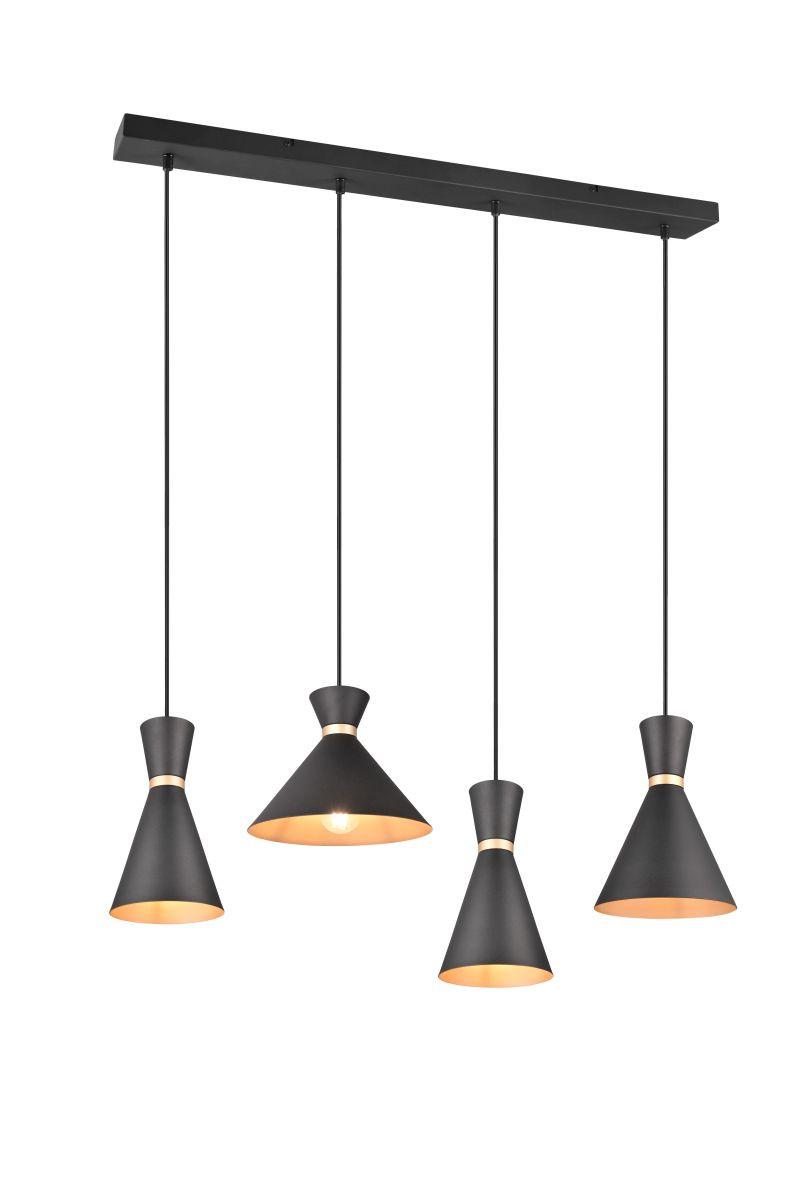 LAMPA WISZĄCA BAUTISTA *SBM* - czarny/kolor złoty, Design, metal (94,5/25/150cm) - Marama
