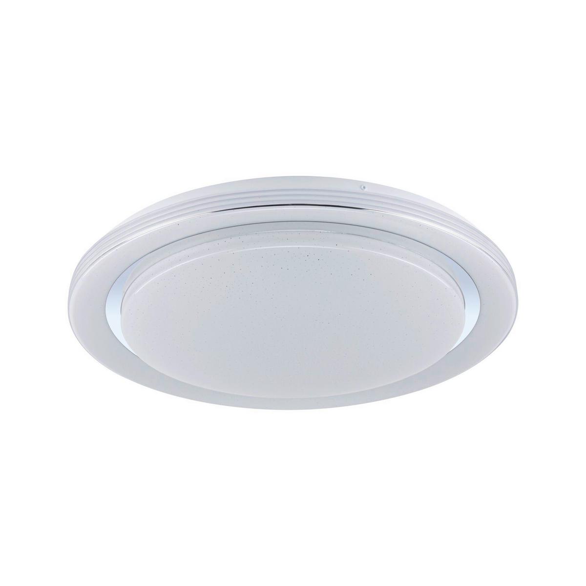 Deckenleuchte Rainbow Weiß/Chromfarben max. 38,5 W - Chromfarben/Weiß, Basics, Kunststoff/Metall (48,5/7,5cm) - Paulmann