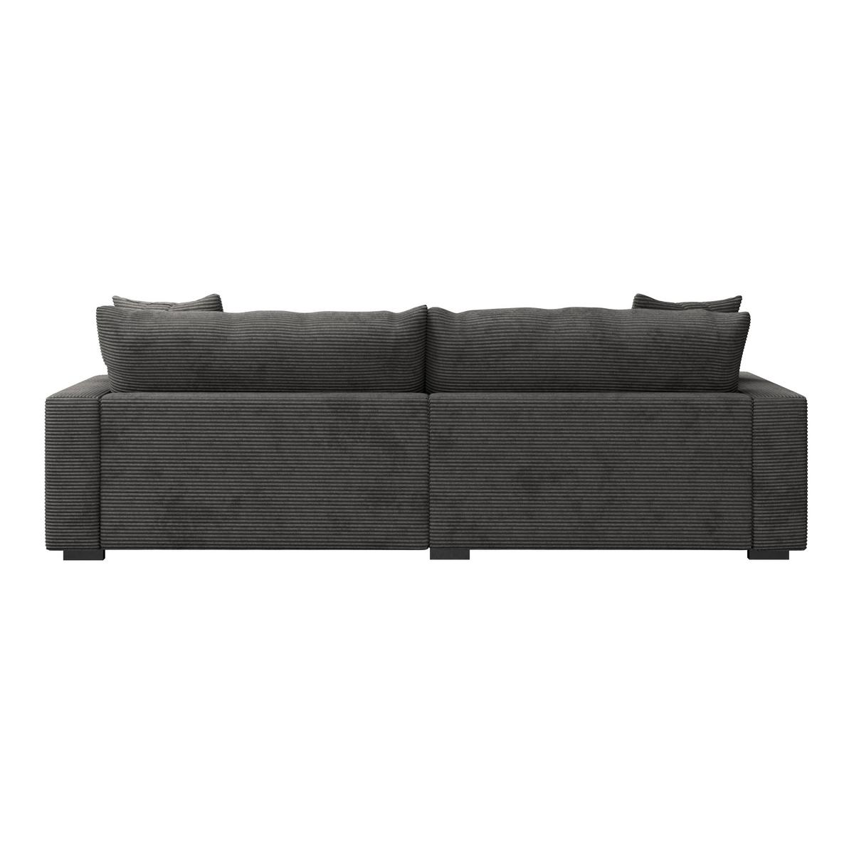 Kutna Garnitura Pelle - siva/crna, Moderno, tekstil (180/265cm) - Modern Living
