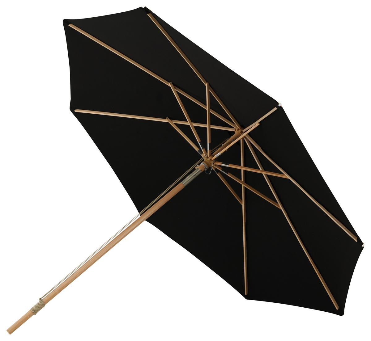 Sonnenschirm Nypo ca. 330 cm Schwarz - Schwarz, KONVENTIONELL (330/258/330cm) - Gardenson