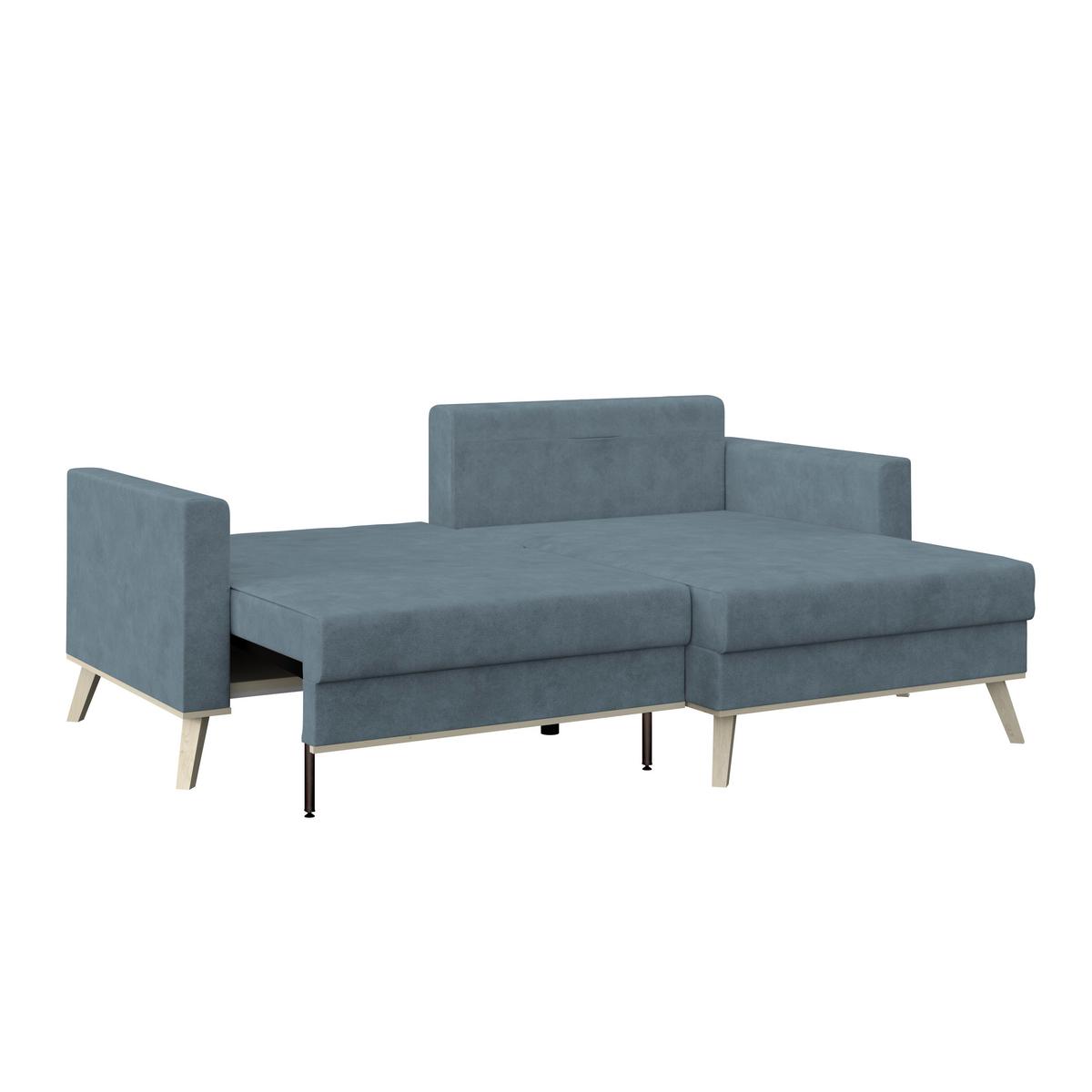 Coltar CARINI - albastru deschis/crem, Basics, textil (222/152cm) - Modern Living