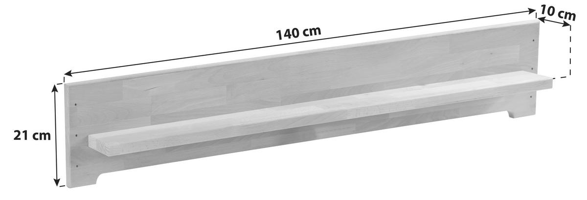 Raft pentru pat Elisabeth - duramen de fag, Konventionell, lemn (140/21/10cm)