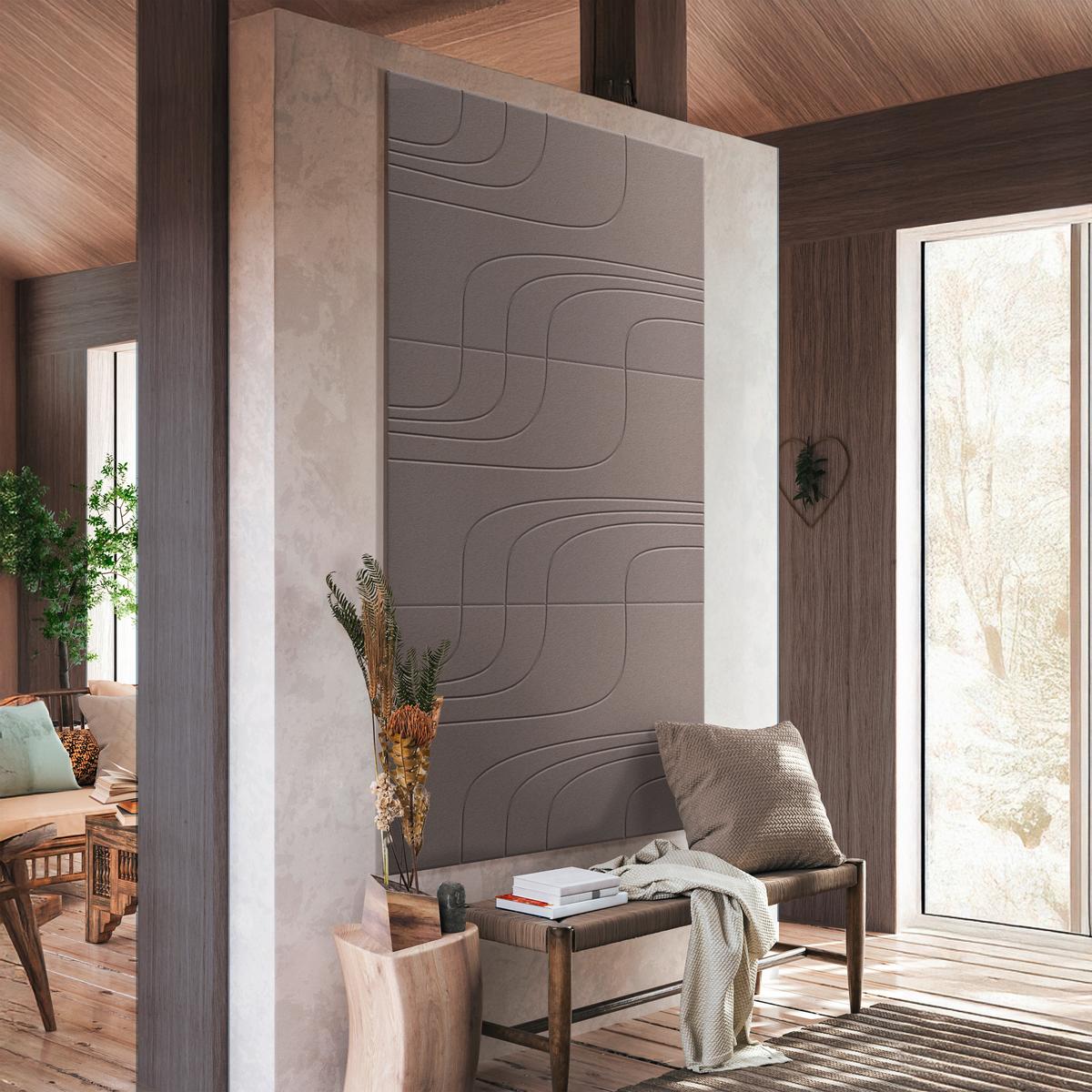 Akustični Panel Milla - mocha rjava, tekstil (60/90cm) - Mömax