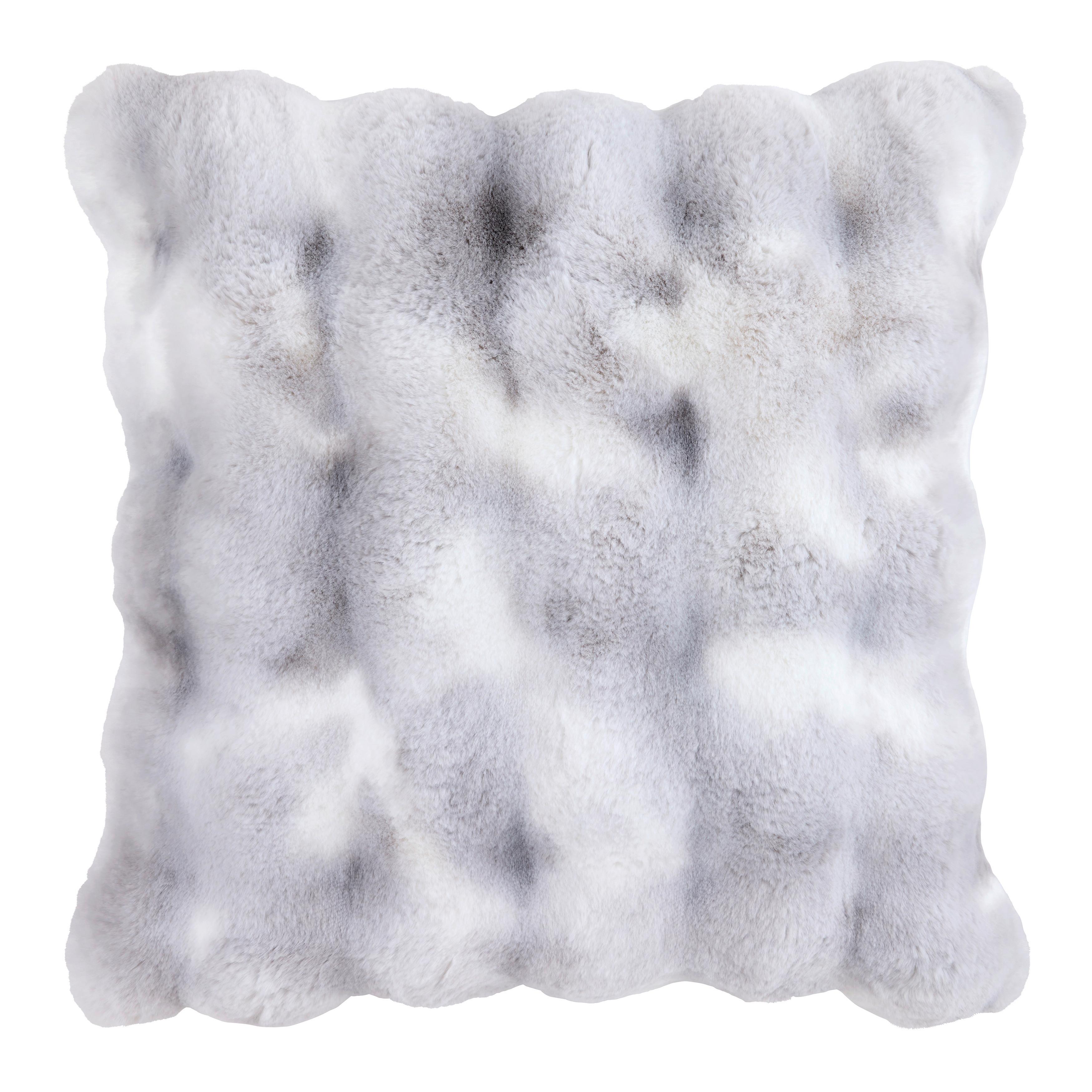 Fellkissen Svea Grau ca. 45x45cm - Grau, Textil (45/45cm) - Premium Living