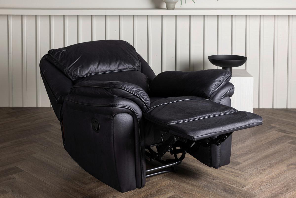 FERNSEHSESSEL SARANDA - Schwarz, Design, Kunststoff/Textil (104/103/99cm) - Livetastic