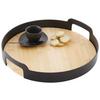 SERVERINGSBRICKA BETTY RUND - svart, Modern, plast/naturmaterial (37,5/7cm) - Mömax