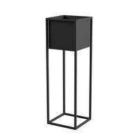 Blumenständer Schwarz - Schwarz, Basics, Metall (28/90/28cm)